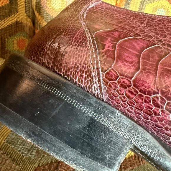 David Eden ostrich leg wine "SALOMON" men's 9.5 + Box, bag, trees - Picture 10 of 15